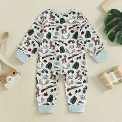0-18M Baby Boys Autumn Elk Romper