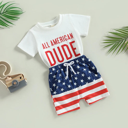 Baby Boys “All American Dude” 4th of July Outfit