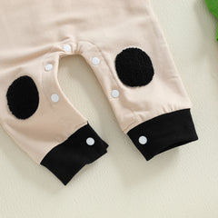 Baby Boy Pumpkin & Ghost Crew Neck  Halloween Romper