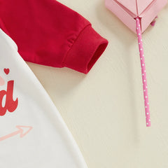 Baby Girls Valentine’s Long Sleeve Heart & Arrow Romper