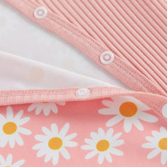 Baby Girl Autumn Flower Print Long Sleeve Romper