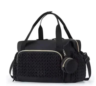 Large Waterproof Diaper Tote Bag with Pacifier Case