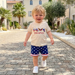 Baby Boys Bird Letter Embroidery 4th of July Outfits