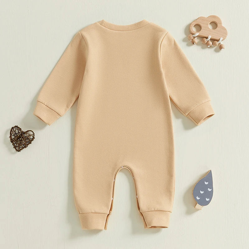 Skateboarding Duck Baby Romper | Cozy Fall Jumpsuit