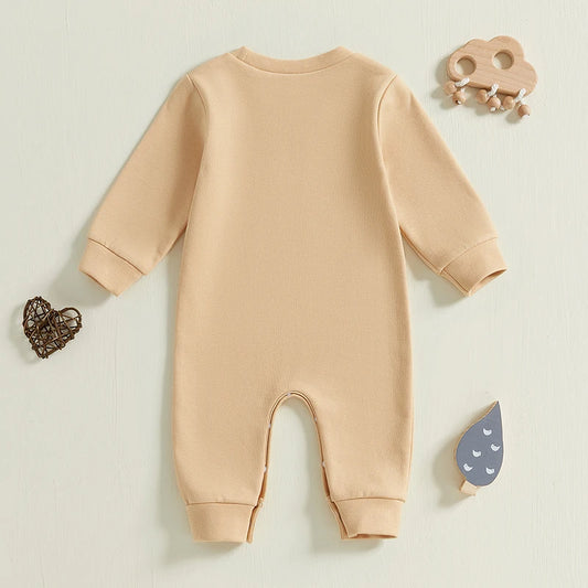 Skateboarding Duck Baby Romper | Cozy Fall Jumpsuit