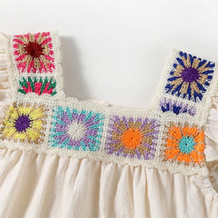 Newborn Baby Girl Crochet Flower Onesie
