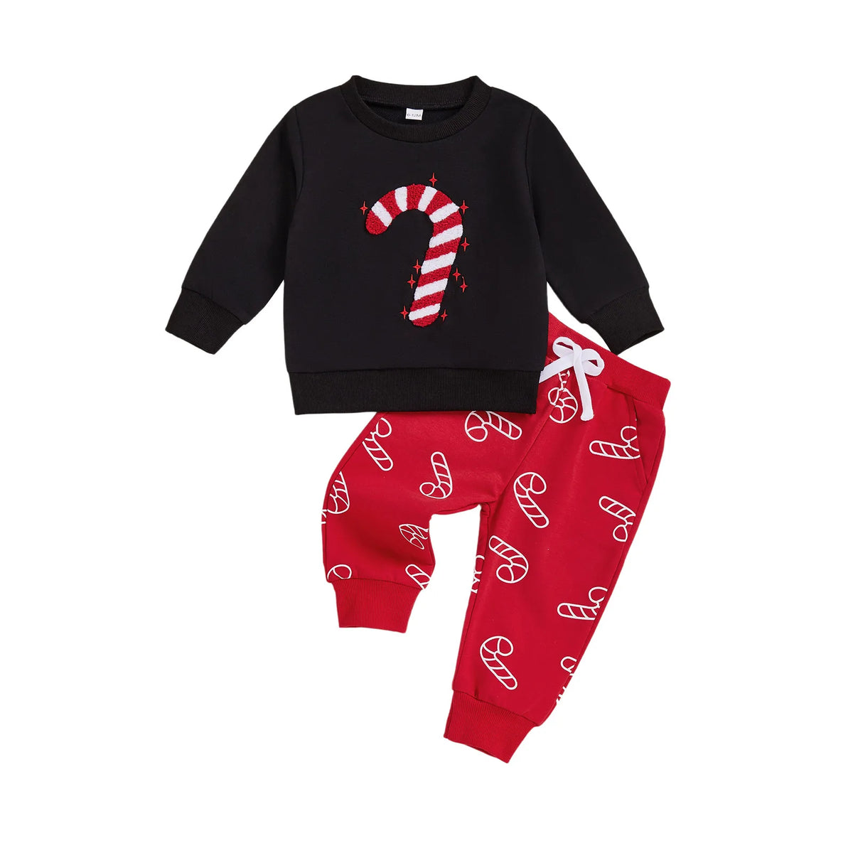 Toddler Baby Boy Candy Cane Sweatshirt & Pants Christmas Outfit