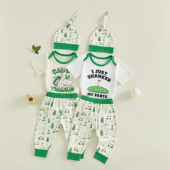 Newborn Baby Boy Golf Print Clothing Set