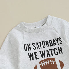 0–18M Unisex Baby Football Print Long Sleeve Romper