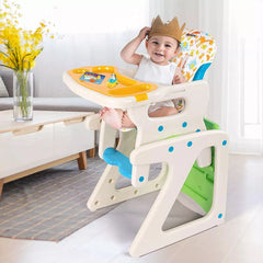 3-in-1 Adjustable Baby High Chair with Reclining Backrest & Feeding Tray (6m–6y)