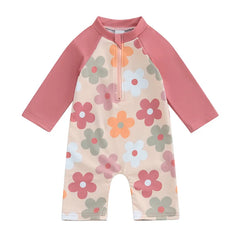 Baby Boys Girls Animal/Floral/Tree Print Rash Guard Swimsuit