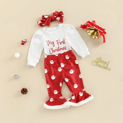 Baby Girls Long Sleeve Christmas Santa Outfit