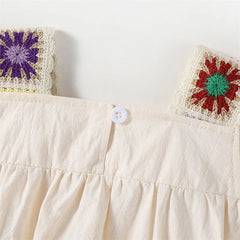 Newborn Baby Girl Crochet Flower Onesie