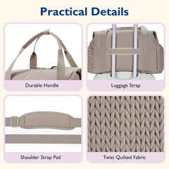 Large Waterproof Diaper Tote Bag with Pacifier Case
