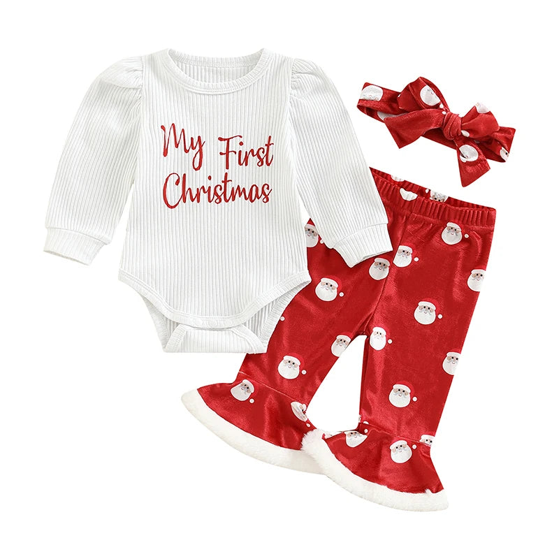 Baby Girls Long Sleeve Christmas Santa Outfit