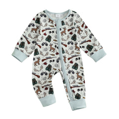 0-18M Baby Boys Autumn Elk Romper