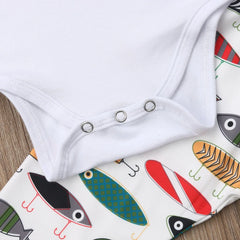 Newborn Baby Boy Animal Printed Clothing Set