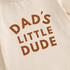 Baby Boy  Letter Tee & Checkerboard Shorts Summer Set