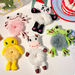 Toddler Kids Elastic Plush Animal Hair Ties