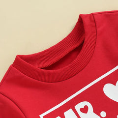 Baby Boy Cozy Valentine’s letter-print sweatshirt (0–3Y).