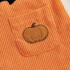 Baby Girl Pumpkin Long Sleeve Onesie, Dress & Headband Halloween Set