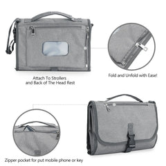 Portable Baby Changing Pad with Wipes Pocket