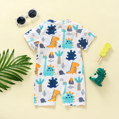 Baby Boys Cartoon Dinosaur Summer Swimsuit