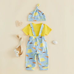 Baby Boy Letter Embroidery Fathers Day Outfit