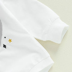 Unisex Baby Halloween Long Sleeve Letter Print Onesie