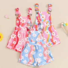 Baby Girls Overalls Farm Daisy Romper Jumpsuit