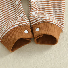 Baby Boy Fall Rugby Stripe Romper