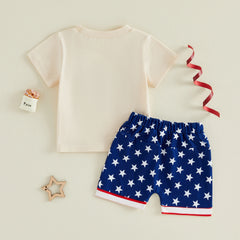 Baby Boys Bird Letter Embroidery 4th of July Outfits