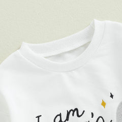 Unisex Baby Halloween Long Sleeve Letter Print Onesie