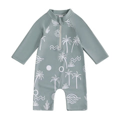 Baby Boys Girls Animal/Floral/Tree Print Rash Guard Swimsuit