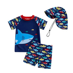Baby Boy Shark Print Swimsuit Set