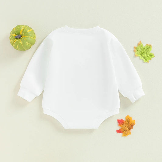 Unisex Baby Halloween Long Sleeve Letter Print Onesie