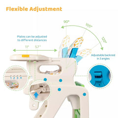 3-in-1 Adjustable Baby High Chair with Reclining Backrest & Feeding Tray (6m–6y)