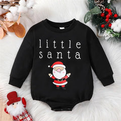 Unisex Infant Christmas Letter & Santa Print Onesie