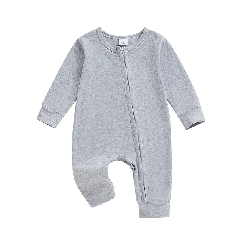 Baby Unisex Boy Holiday Long Sleeve Zipper Jumpsuit