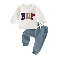 Toddler Boy Rugby Cheese Sweatshirt & Drawstring Pants Set