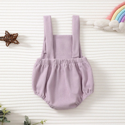 Infant Baby Girl Rainbow/Strawberry Embroidery Overalls