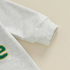 0-18M Baby Boy Long Sleeve, Full-Length with Letter Embroidery Fall Romper