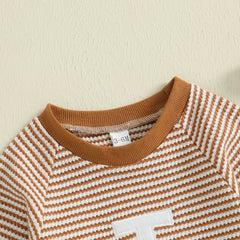 Baby Boy Fall Rugby Stripe Romper