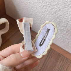Baby Girl Autumn Winter Cartoon Bear & Bowknot Barrette Hair Clips