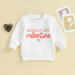 Baby Boy Cozy Valentine’s letter-print sweatshirt (0–3Y).