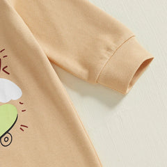 Skateboarding Duck Baby Romper | Cozy Fall Jumpsuit