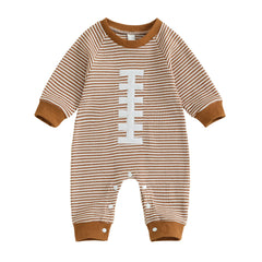 Baby Boy Fall Rugby Stripe Romper