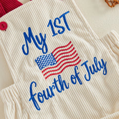 Baby Girl Infant Baby 4th of July Overalls