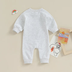0–18M Unisex Baby Football Print Long Sleeve Romper