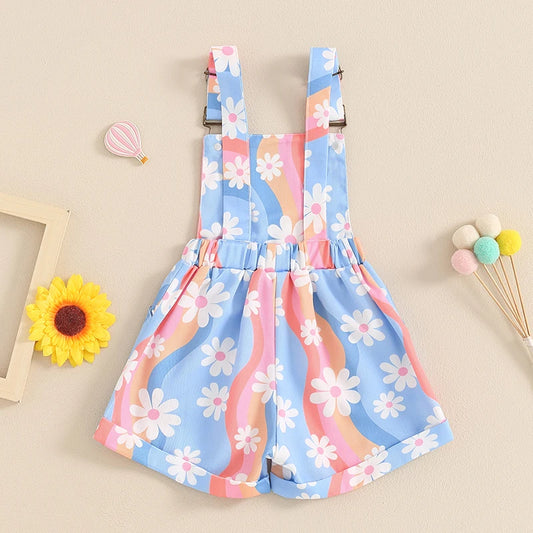 Baby Girls Overalls Farm Daisy Romper Jumpsuit